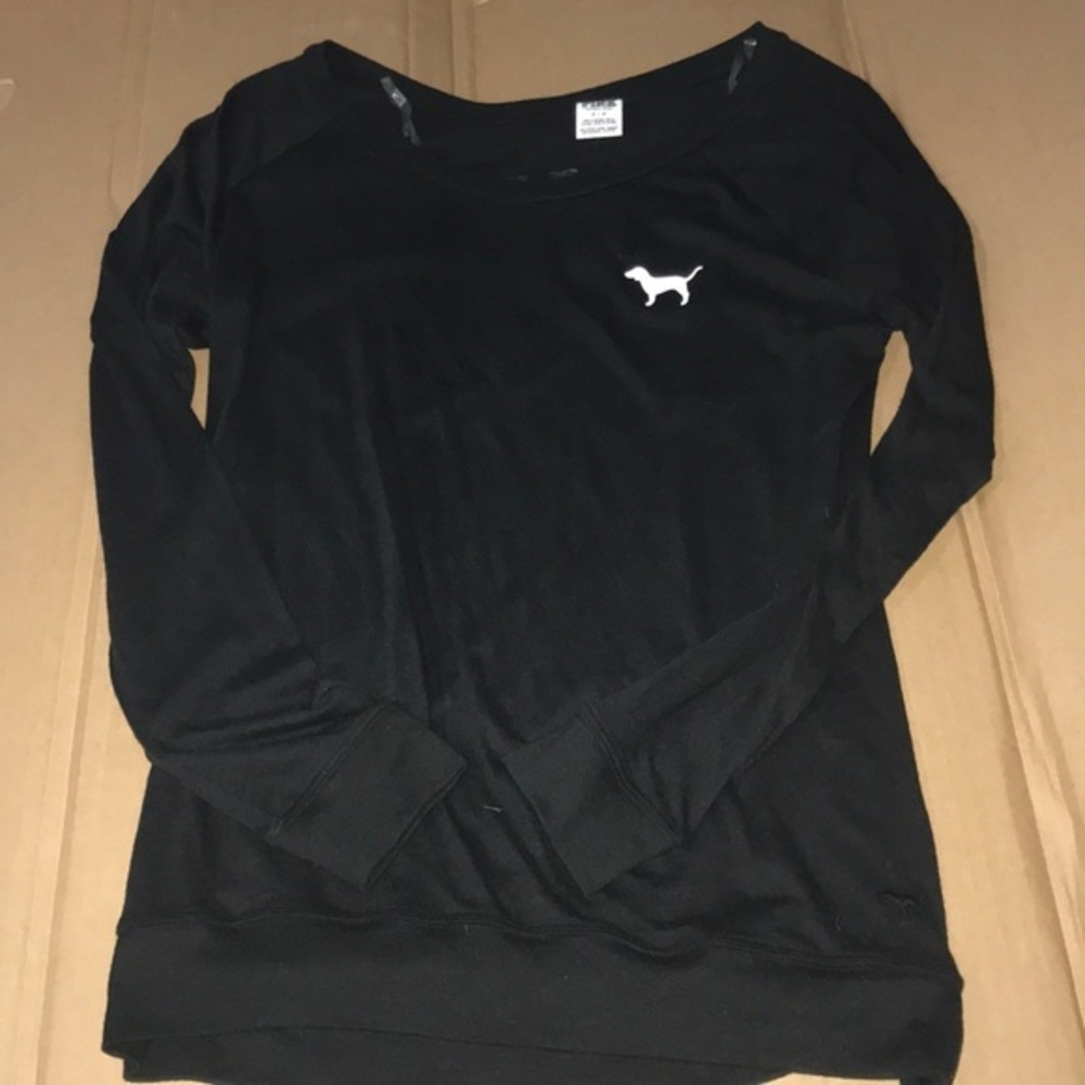 ๐ VS Pink Black Long Sleeve Logo On Back S - Picture 2 of 9